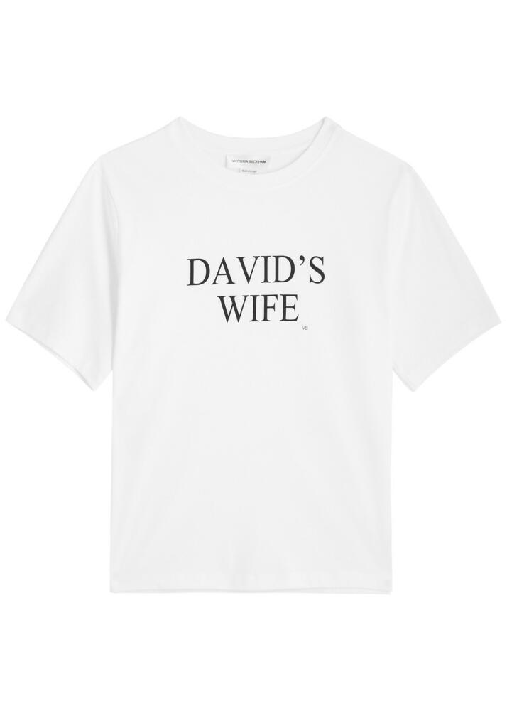 Victoria Beckham David's Wife Cotton T-shirt - White Cover