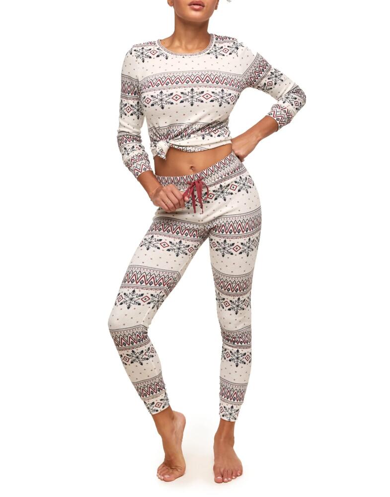 Adore Me Muriel Pajama Long-Sleeve Top & Legging Set in Convo White Cover