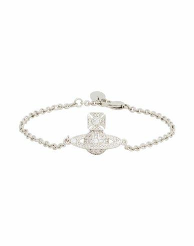 Vivienne Westwood Carmela Bas Relief Bracelet Woman Bracelet Silver Recycled brass, Cubic zirconia Cover