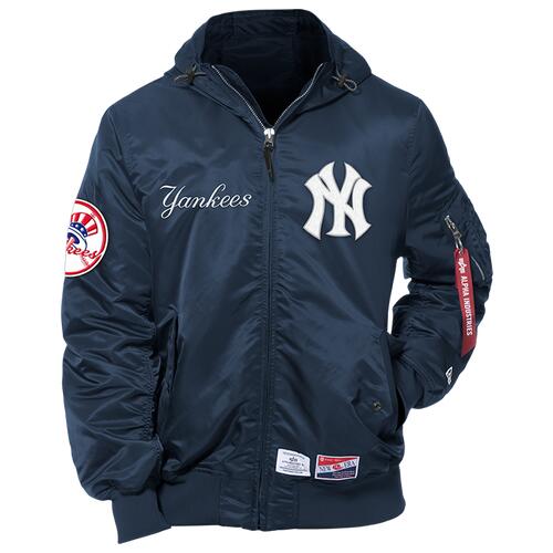 New Era Yankees Alpha Jacket - Mens Navy/Navy Cover