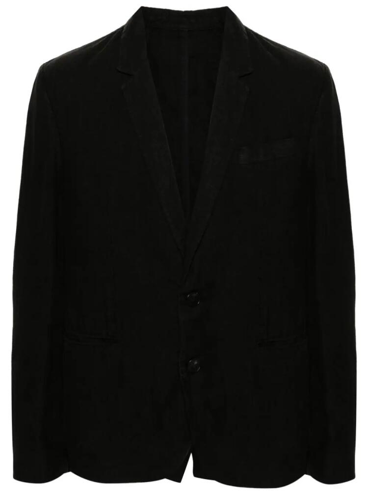 Zadig&Voltaire Viks single-breasted linen blazer - Black Cover