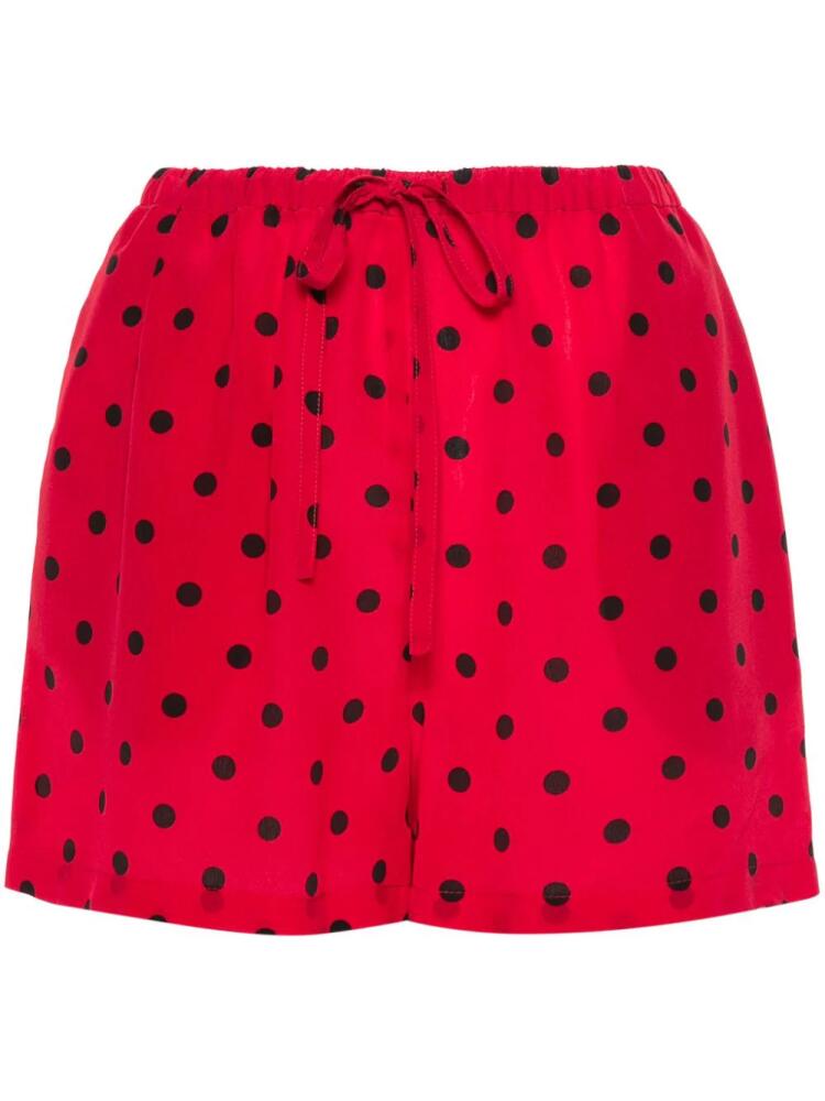 Moschino polka-dot silk shorts - Red Cover