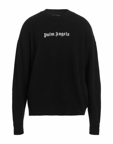 Palm Angels Man Sweater Black Merino Wool, Polyamide, Cashmere, Elastane, Polyester Cover