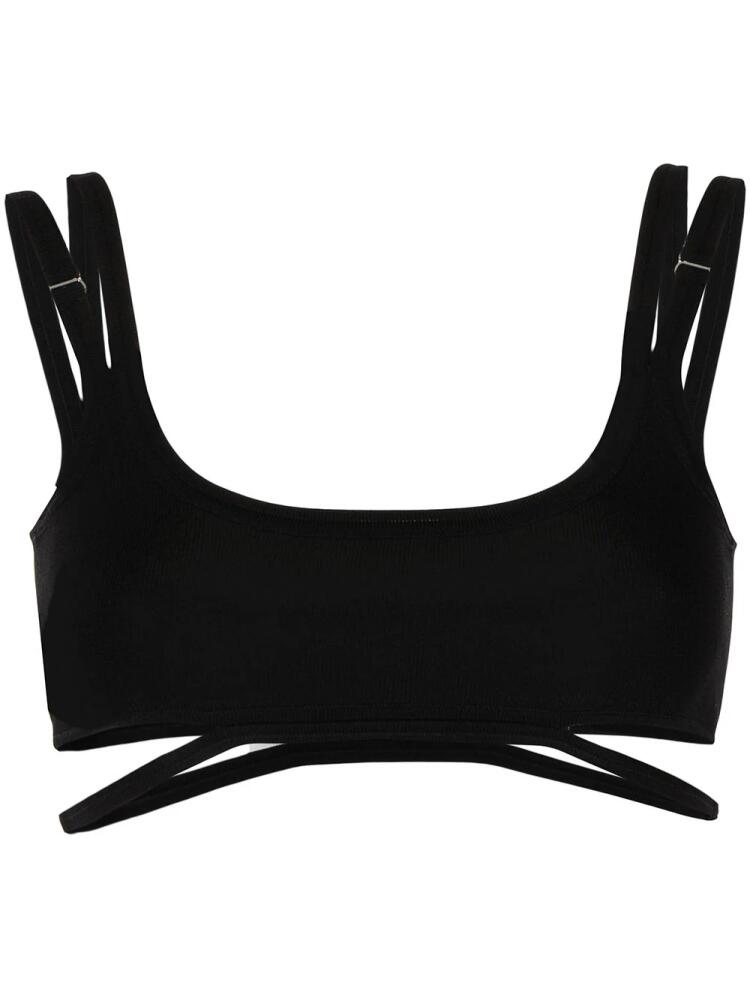 Dion Lee cutout-detail cropped bralette - Black Cover