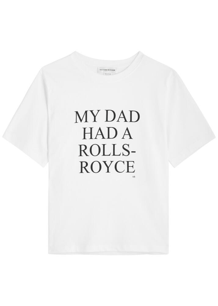 Victoria Beckham My Dad Had A Rolls-Royce Cotton T-shirt - White Cover