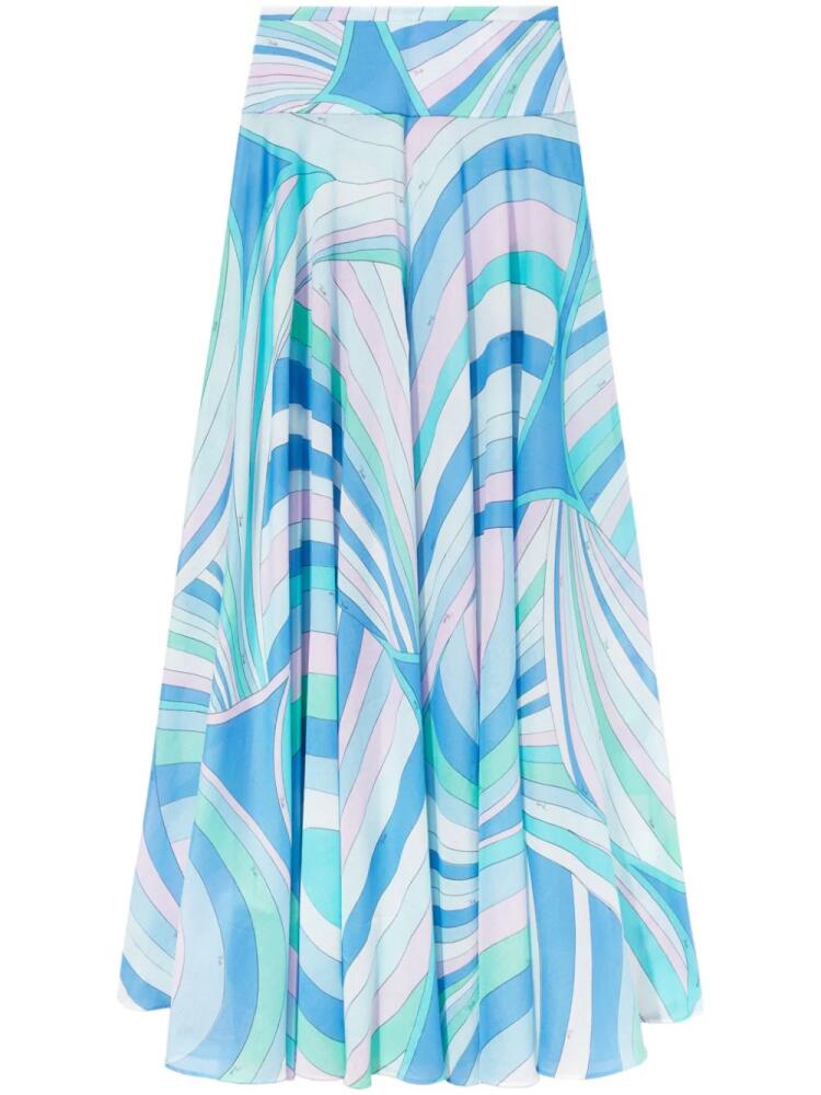 PUCCI Iride print long skirt - Blue Cover