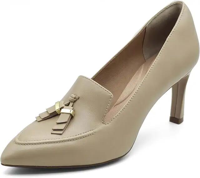 Rockport Total Motion Sheehan Ornament Loafer (Warm Beige Leather) High Heels Cover