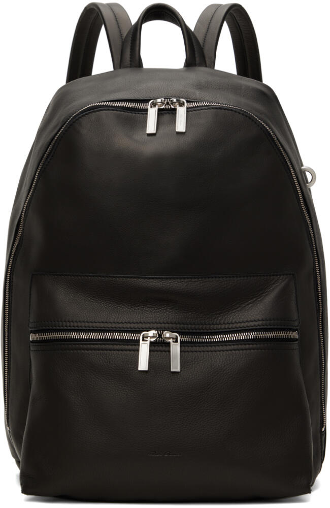 Rick Owens Black Porterville Leather Backpack Cover