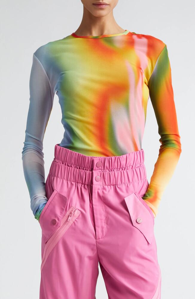 MONSE Rainbow Heat Wave Mesh Top in Multi Cover