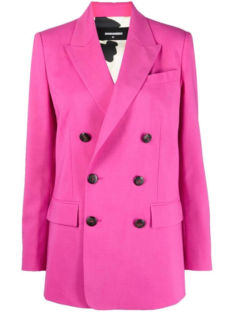 DSQUARED2 peak-lapel double-breasted blazer - Pink Cover