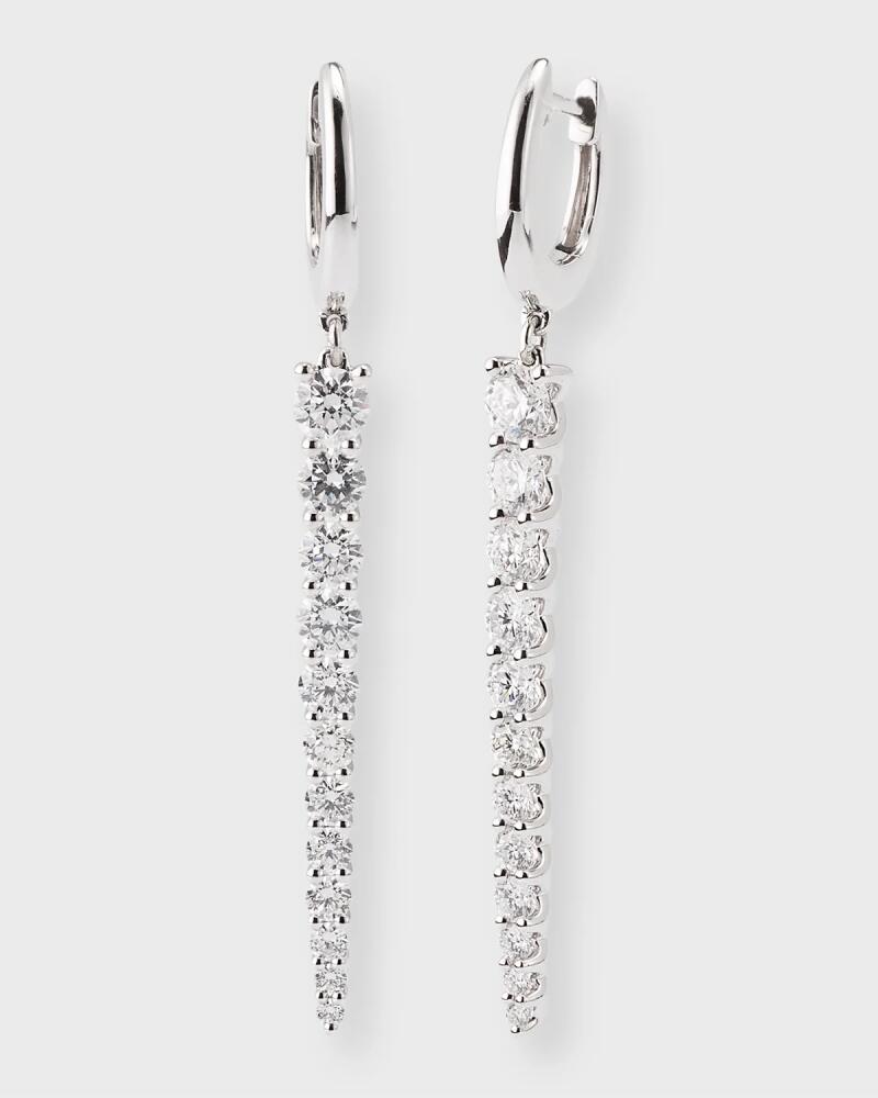 Memoire 18K White Gold Diamond Identity Drop Earrings, 2.04tcw Cover