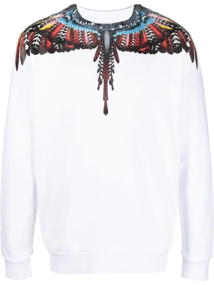 Marcelo Burlon County of Milan Grizzly Wings organic cotton sweatshirt - White Cover