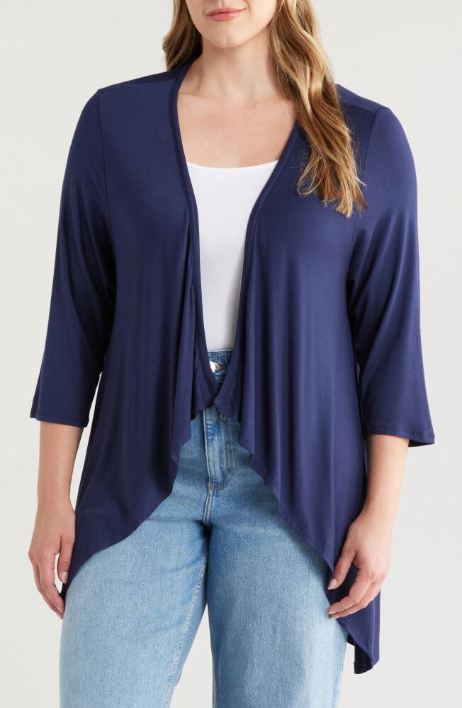 24seven Comfort Apparel Open Front Cardigan in Navy Cover