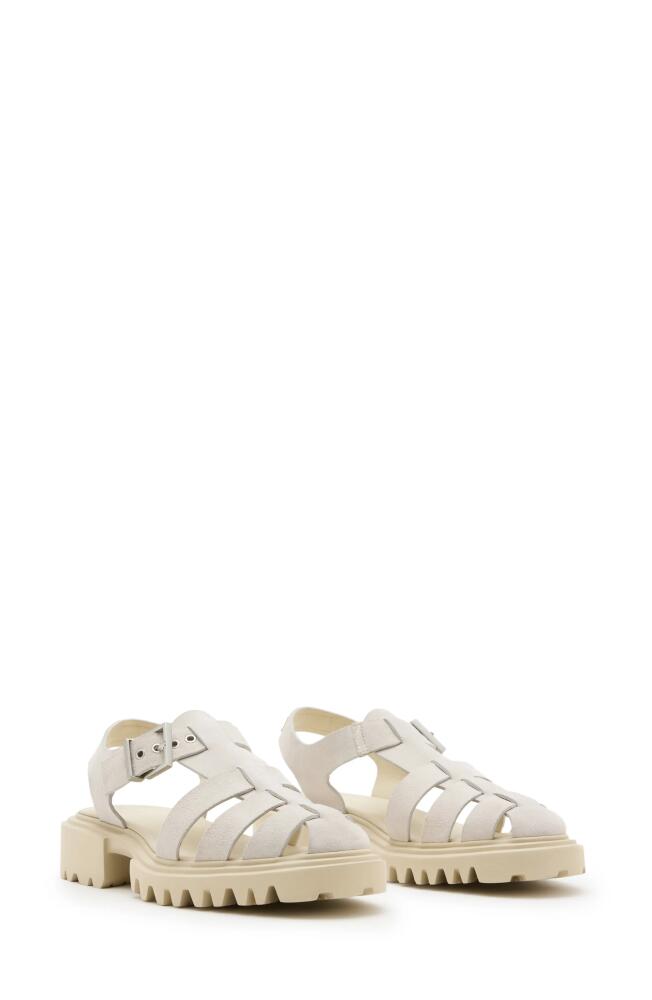 AllSaints Nessa Fisherman Sandal in Chalk White Cover