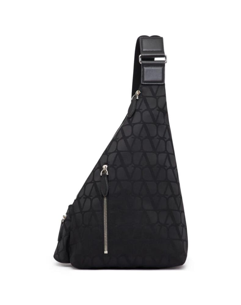 Valentino Garavani Toile Iconographe one shoulder backpack - Black Cover