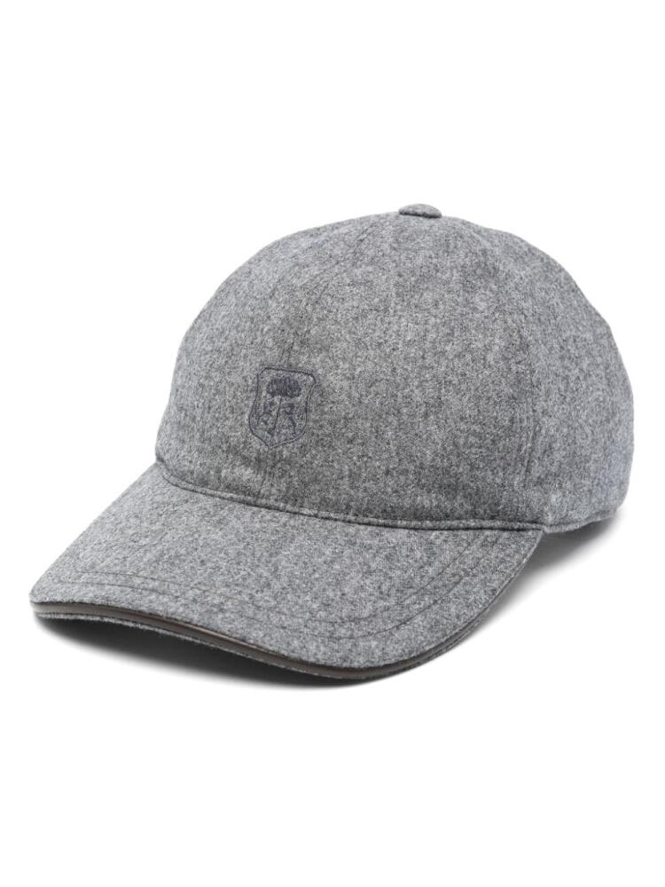 Corneliani logo-embroidered cap - Grey Cover