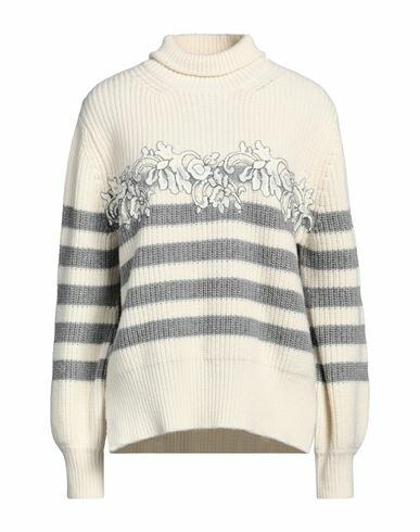 Ermanno Firenze Woman Turtleneck Ivory Wool, Polyamide Cover