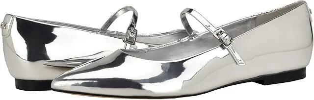 Calvin Klein Kamryn (Silver Patent) Women's Flat Shoes Cover