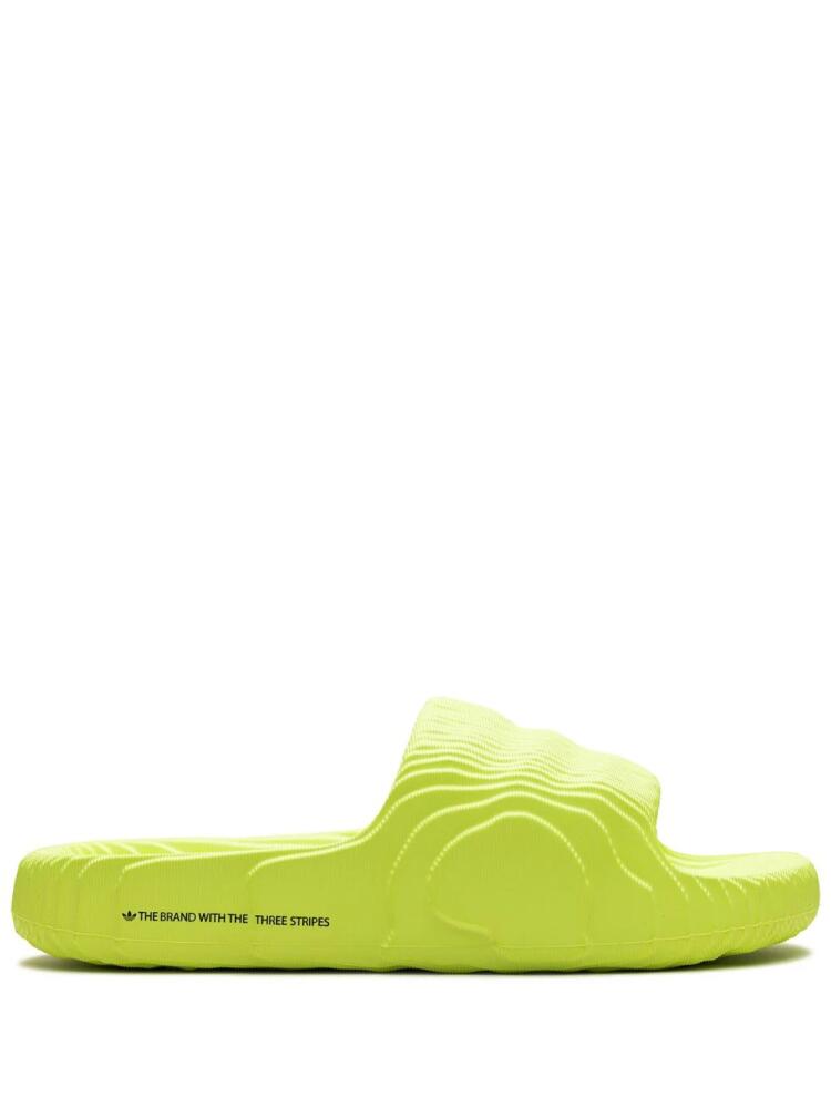 adidas Adilette 22 "Solar Yellow" slides - Green Cover