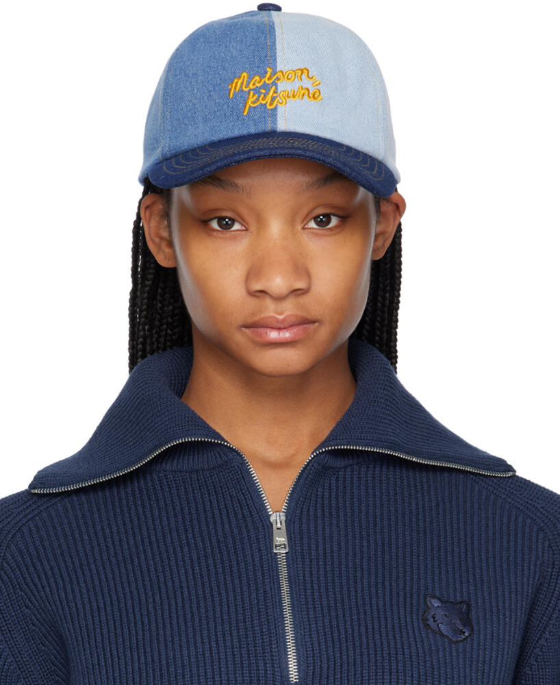 Maison Kitsuné Blue Denim 6P Cap Cover