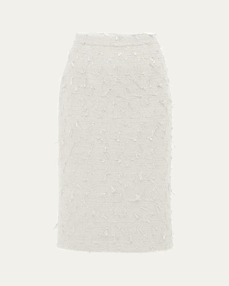 Kobi Halperin Mayson Frayed Tweed Midi Skirt Cover