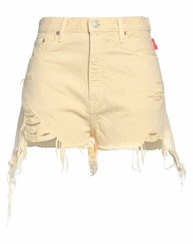 Denimist Woman Denim shorts Sand Cotton Cover