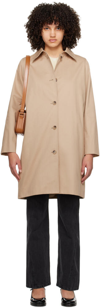 A.P.C. Beige Button Trench Coat Cover