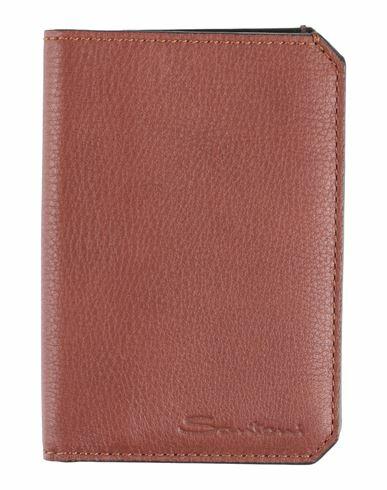 Santoni Man Wallet Tan Soft Leather Cover