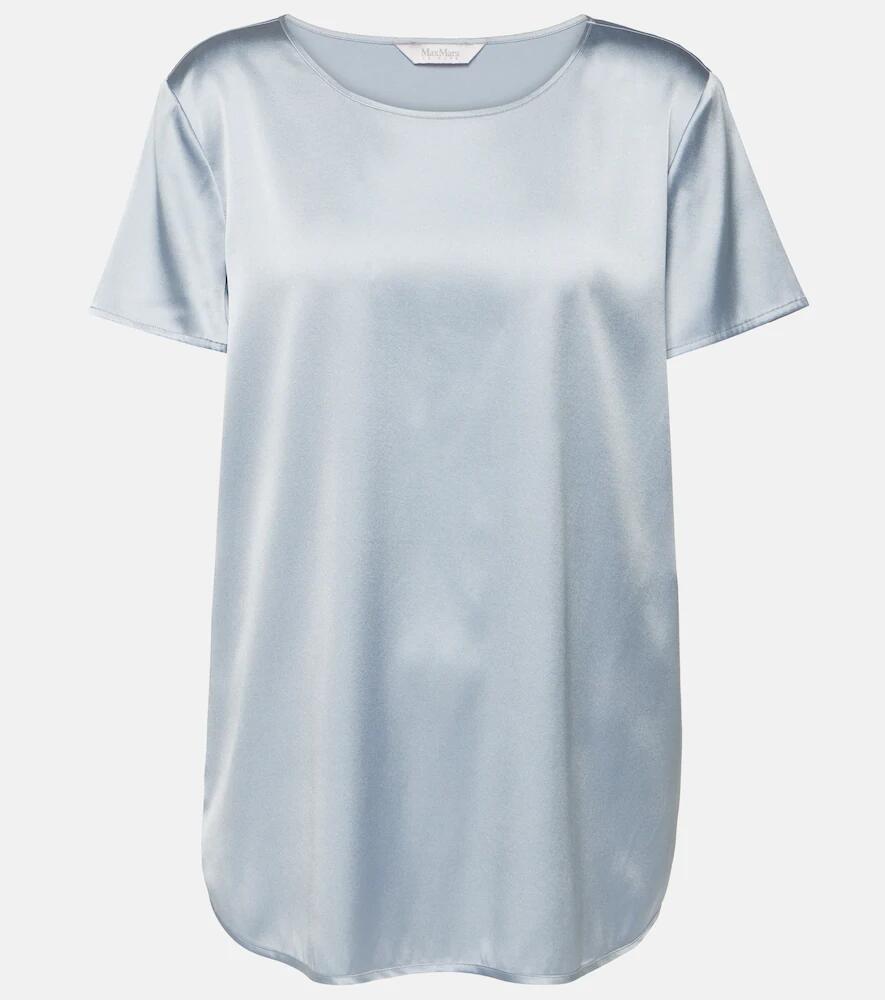 Max Mara Leisure Cortona silk-blend satin T-shirt Cover