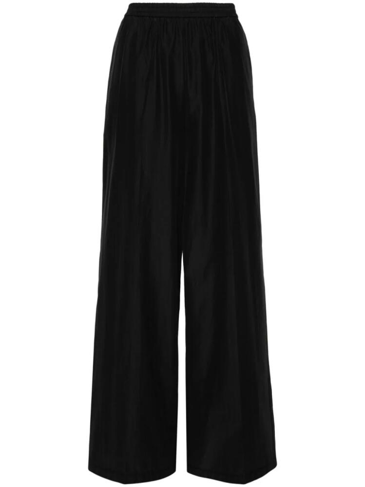 Forte Forte wide-leg taffeta palazzo trousers - Black Cover