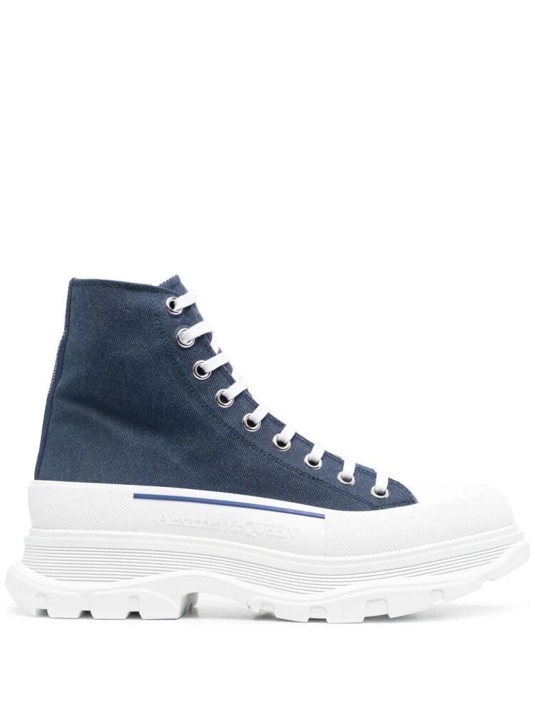 Alexander McQueen Tread Slick high-top sneakers - Blue Cover