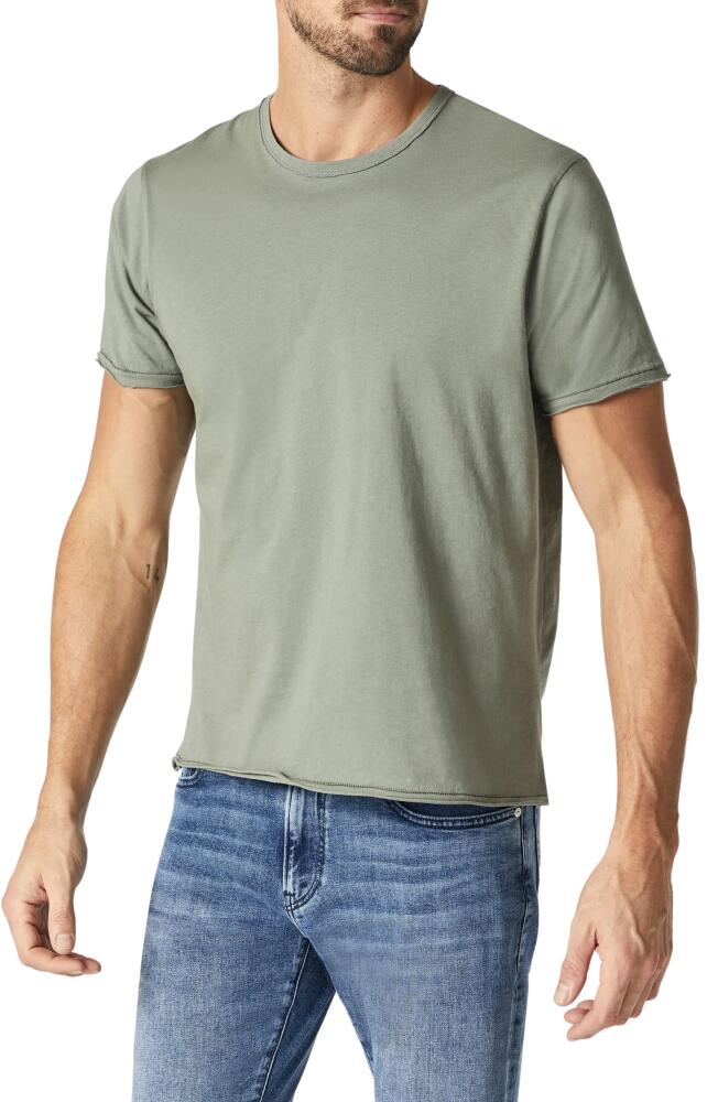 Mavi Jeans Raw Edge Cotton T-Shirt in Agave Green Cover