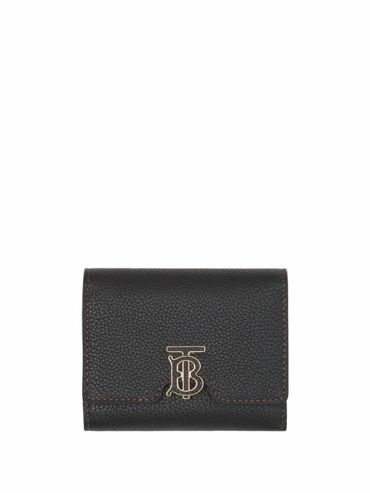 Burberry monogram grained leather wallet - Black Cover