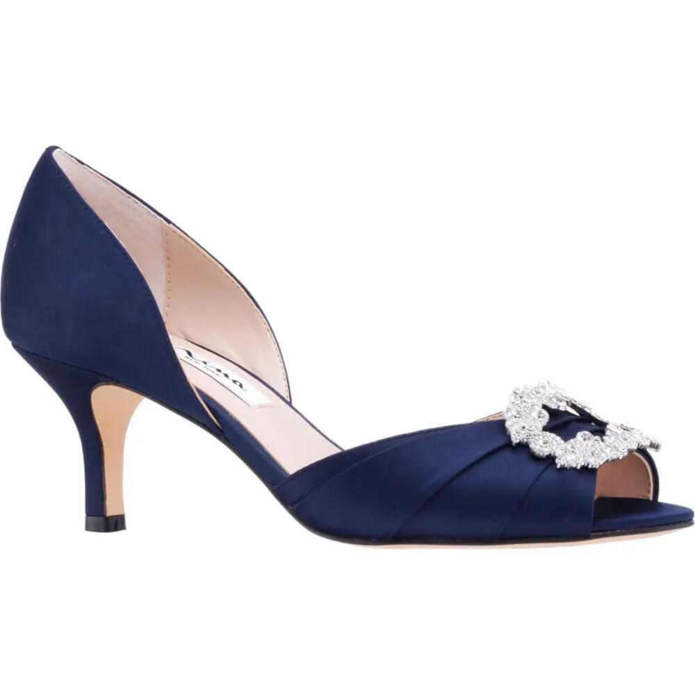 Nina Corrine Crystal Peep Toe Pump in New Navy Cover