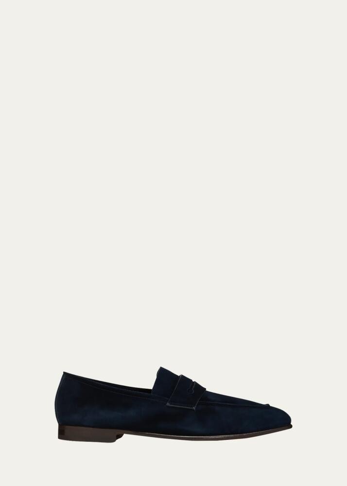 ZEGNA Men's Suede Penny Loafers Cover