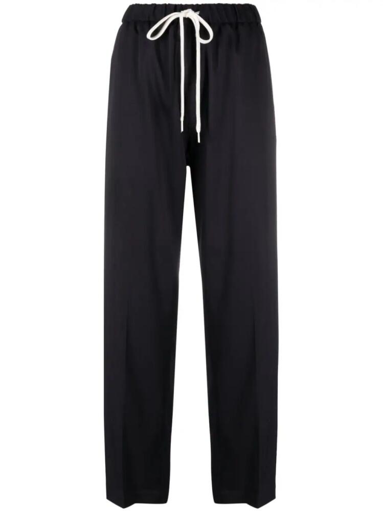 MM6 Maison Margiela straight-leg drawstring trousers - Black Cover