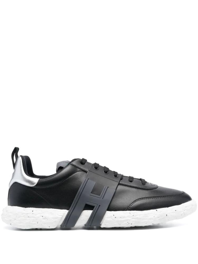 Hogan side logo-patch low-top sneakers - Black Cover