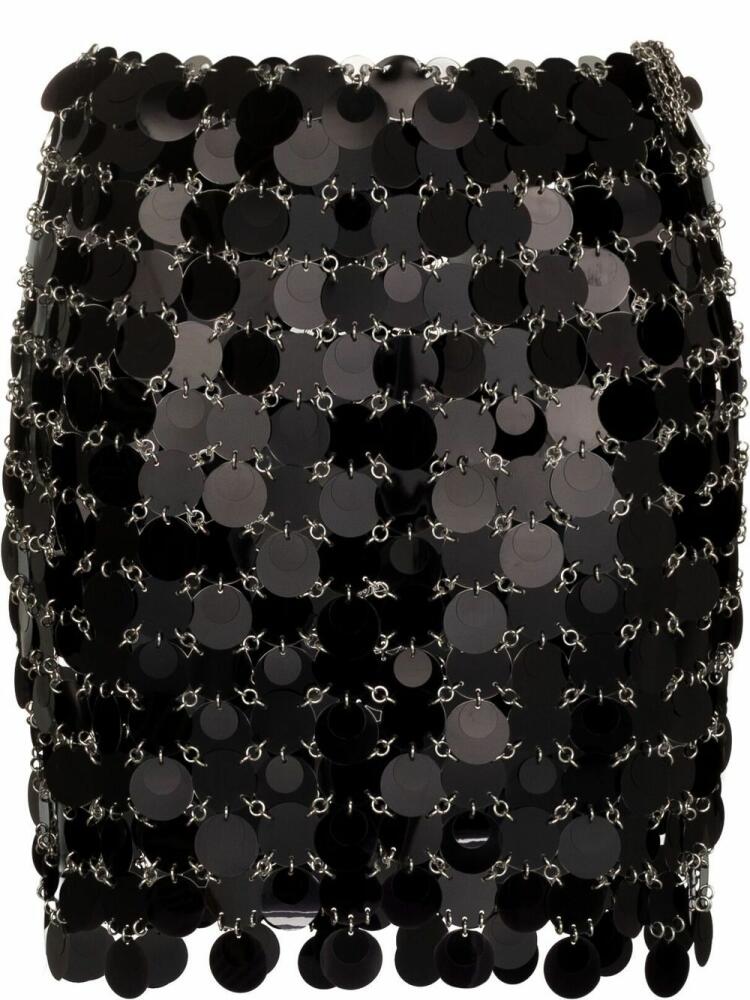 Rabanne sequin embellished mini skirt - Black Cover