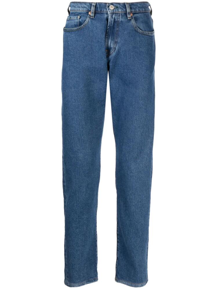 PS Paul Smith washed-denim straight-leg trousers - Blue Cover