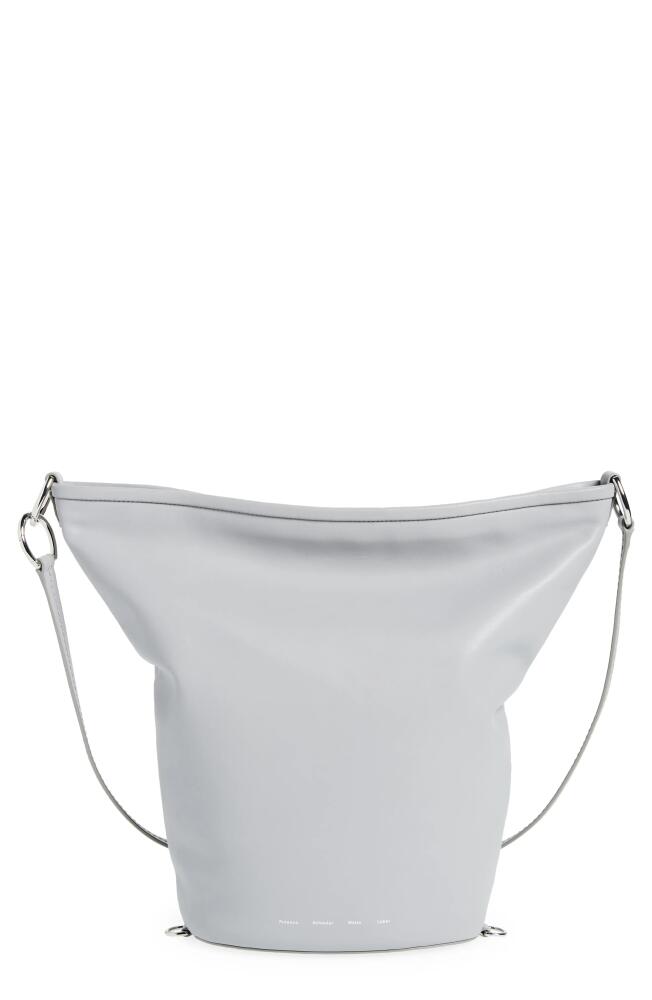 Proenza Schouler White Label Spring Leather Bucket Bag in Ash Cover