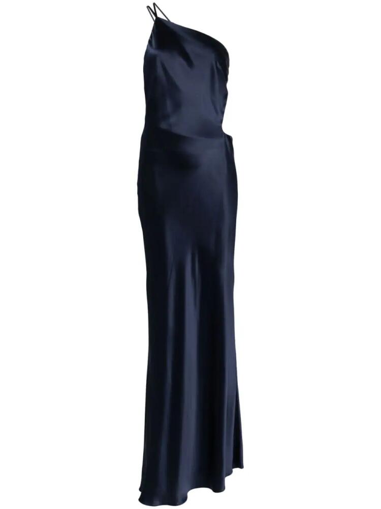 Michelle Mason asymmetrical design silk gown - Blue Cover