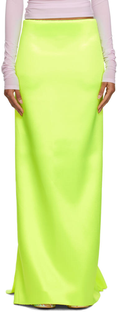 Sportmax Yellow Bustle Maxi Skirt Cover