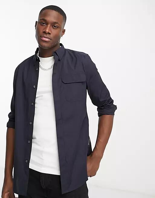 French Connection long sleeve overshirt in navy Cover