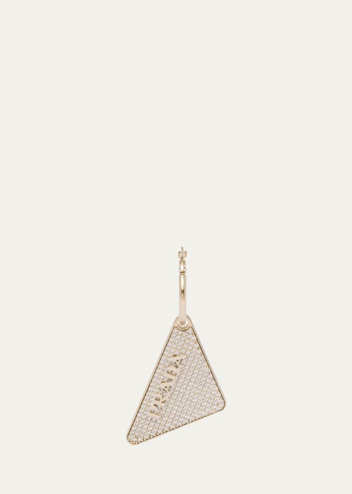 Prada Crystal Logo Symbole Left Earring Cover