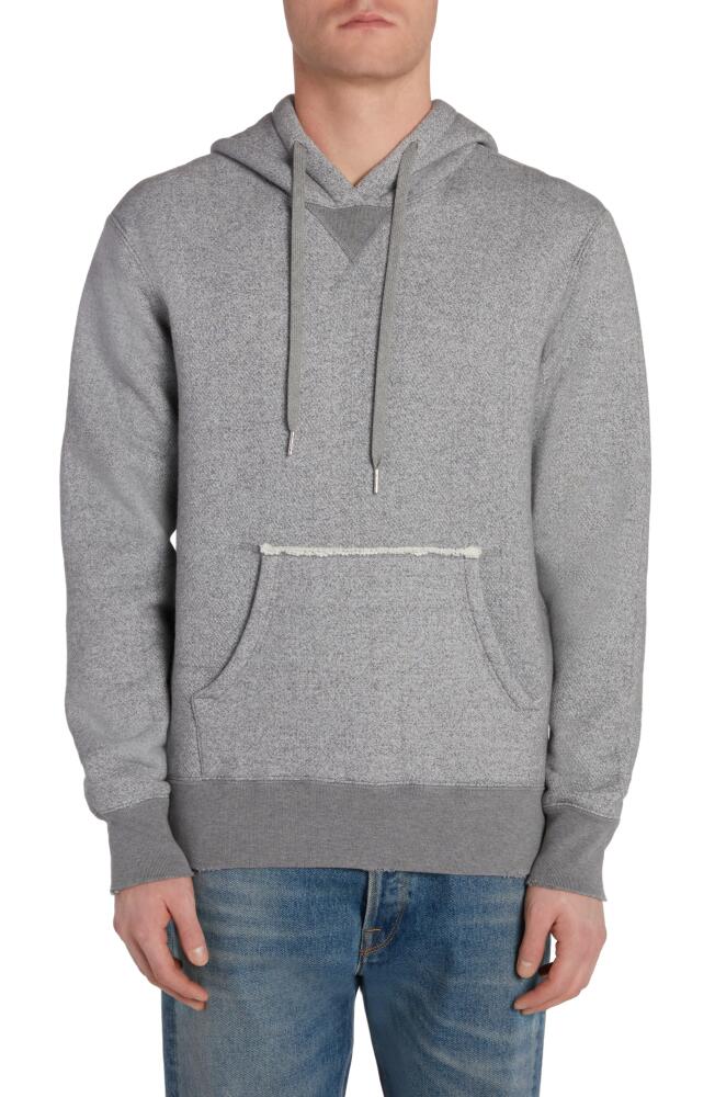 Golden Goose Journey Mélagne Cotton Blend Hoodie in Grey Melange/Heritage White Cover