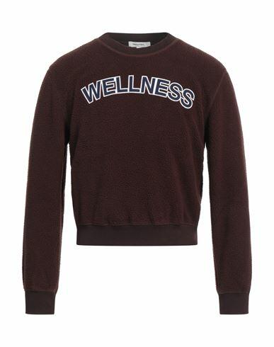 Sporty & Rich Man Sweatshirt Dark brown Cotton Cover