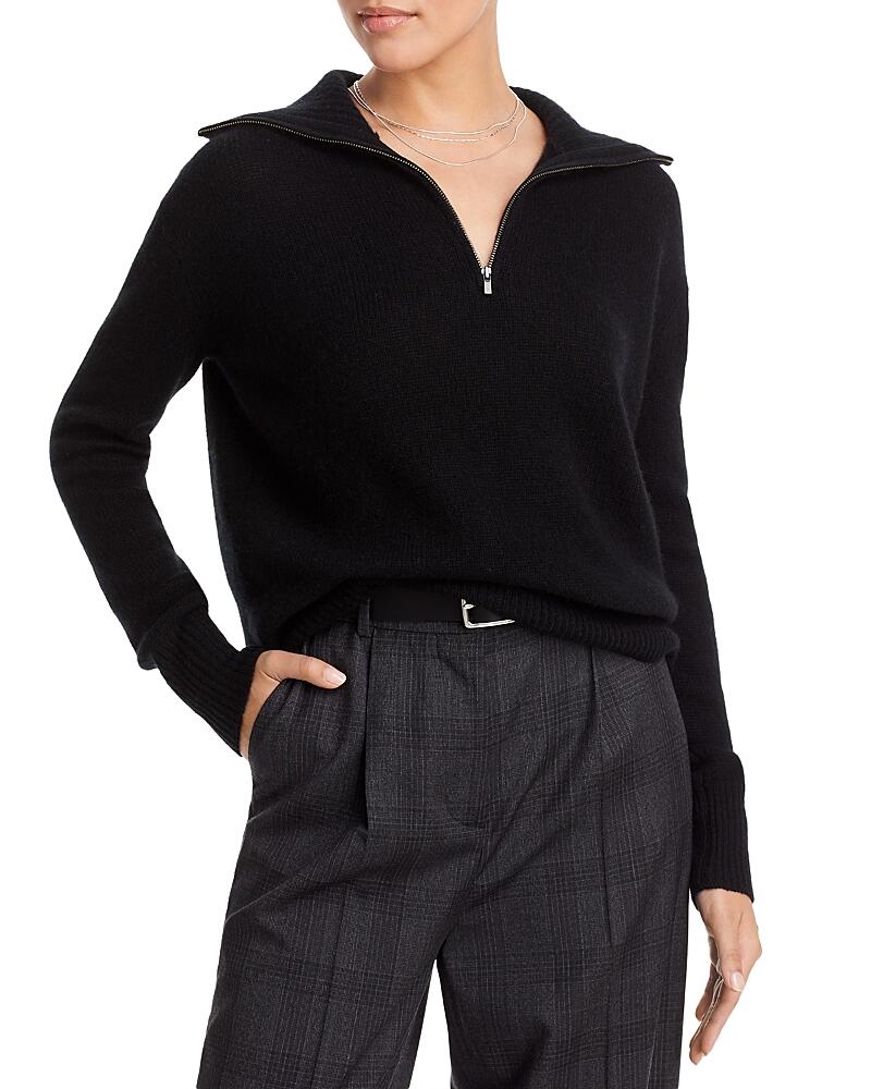 C by Bloomingdale's Cashmere Drop Shoulder Half Zip Cashmere Sweater - Exclusive Cover