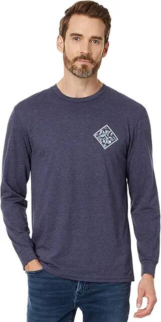 Salty Crew Choppy Tippet Fill Long Sleeve Tee (Navy Heather) Men's T Shirt Cover