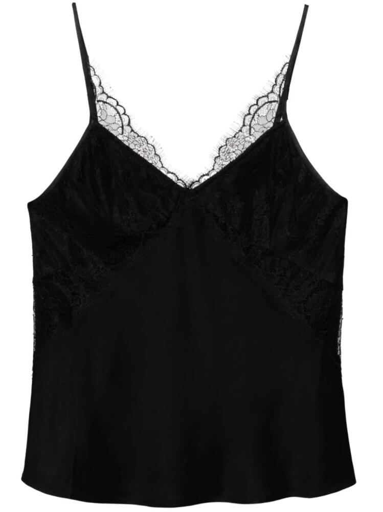 Patrizia Pepe floral-lace tank top - Black Cover