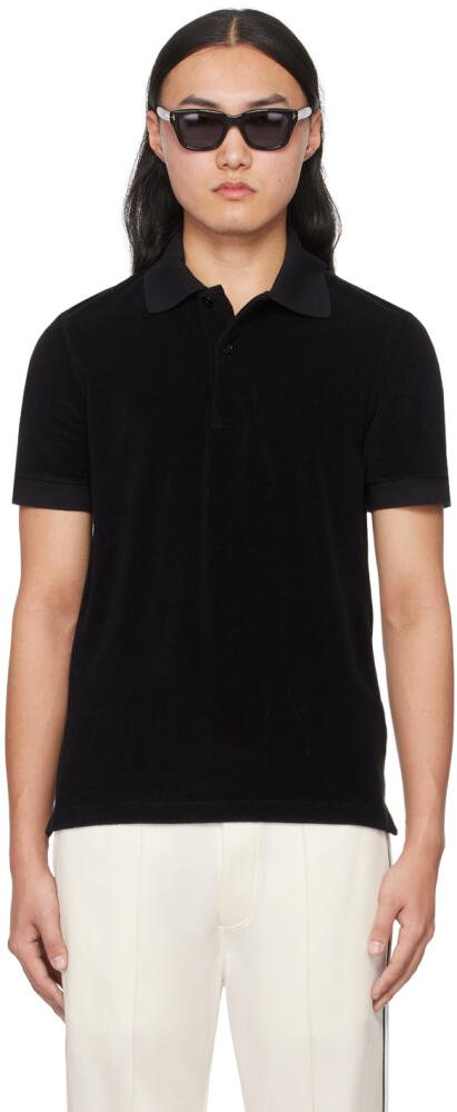 TOM FORD Black Towelling Polo Cover